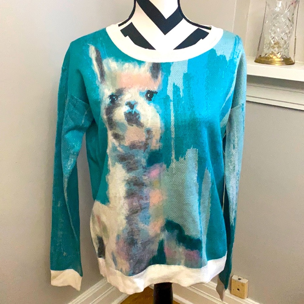 Anthropologie Llama Sweater
